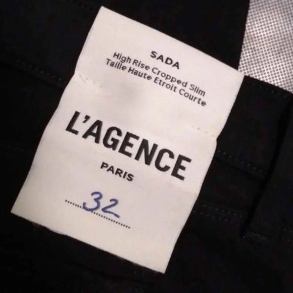 NWT- L'AGENCE Sada black Jeans Size 32 - Picture 5 of 6